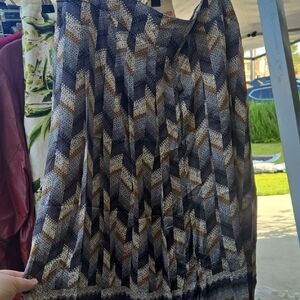 Talbots Multi-Tone Chevron Skirt